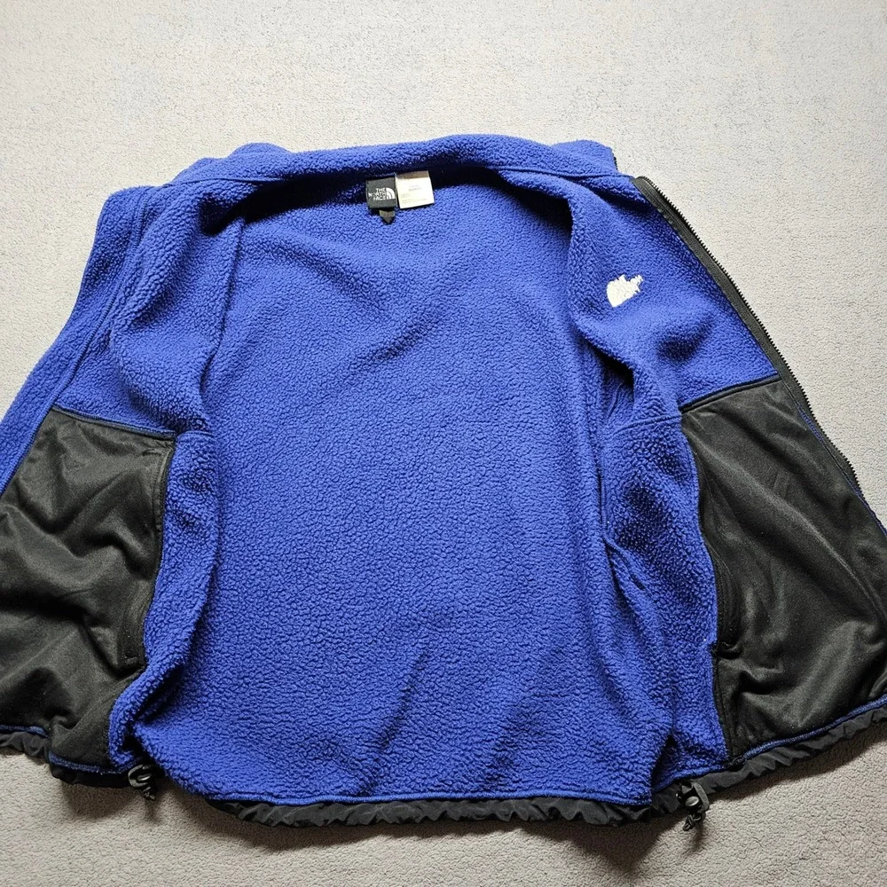 The North Face Denali Fleece Vest‎ Mens Large Royal Blue Full Zip Hiking Retro